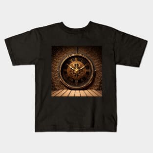 Wooden Clock Kids T-Shirt